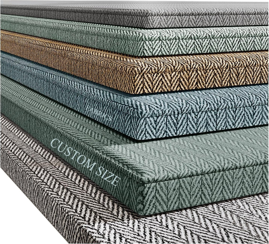 Custom Sponge Foam Bench Cushions, Personalized Indoor Furniture Cushion, High Elasticity Sponge Garden Patio Bench Cushions for Outdoor Furniture, Long Chair Pad for Swing Porch