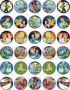 30 x Cupcake Toppers - Flying Adventure Inspired Collection of Edible Cake Decorations | Uncut on Wafer Sheet