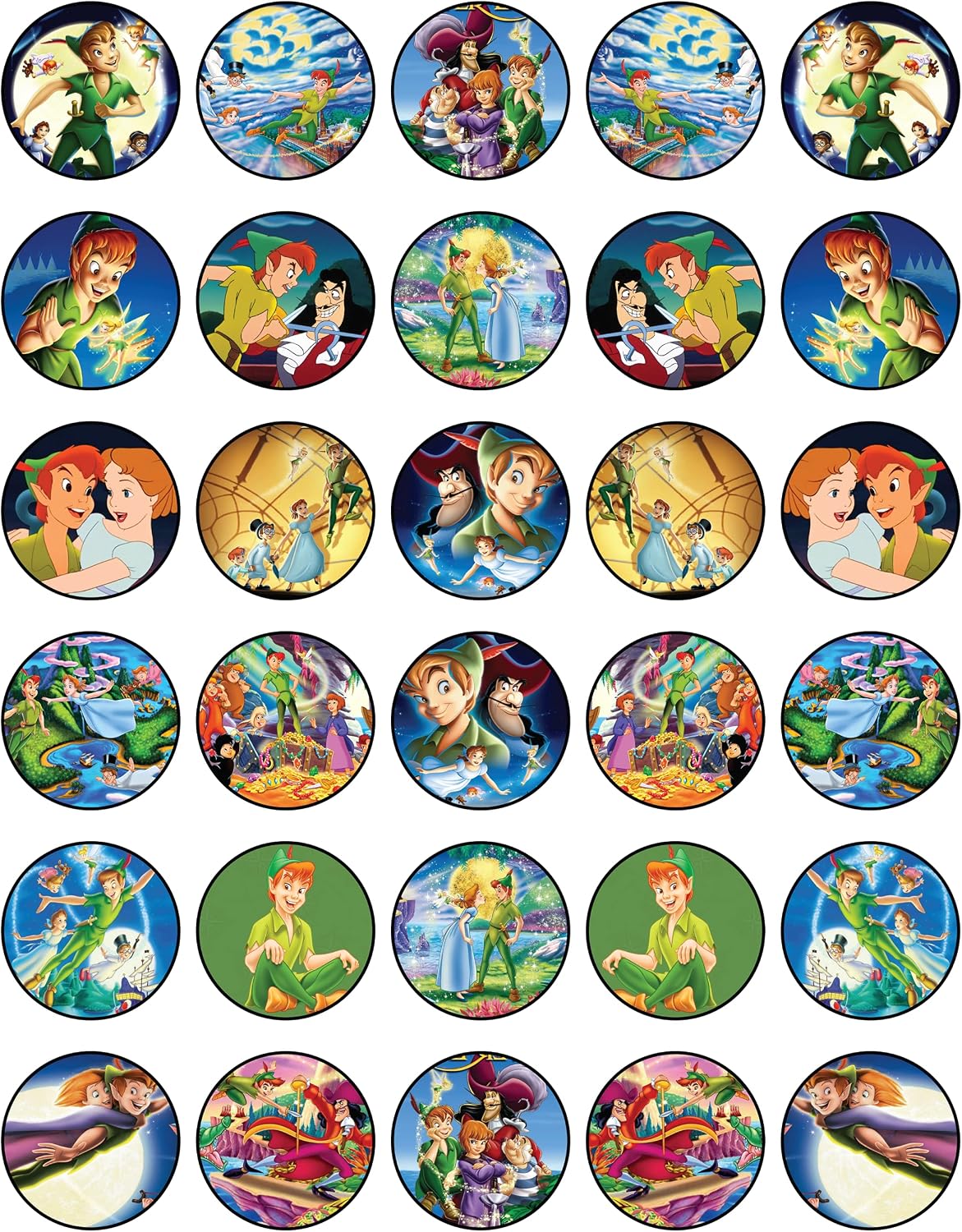 30 x Cupcake Toppers - Flying Adventure Inspired Collection of Edible Cake Decorations | Uncut on Wafer Sheet