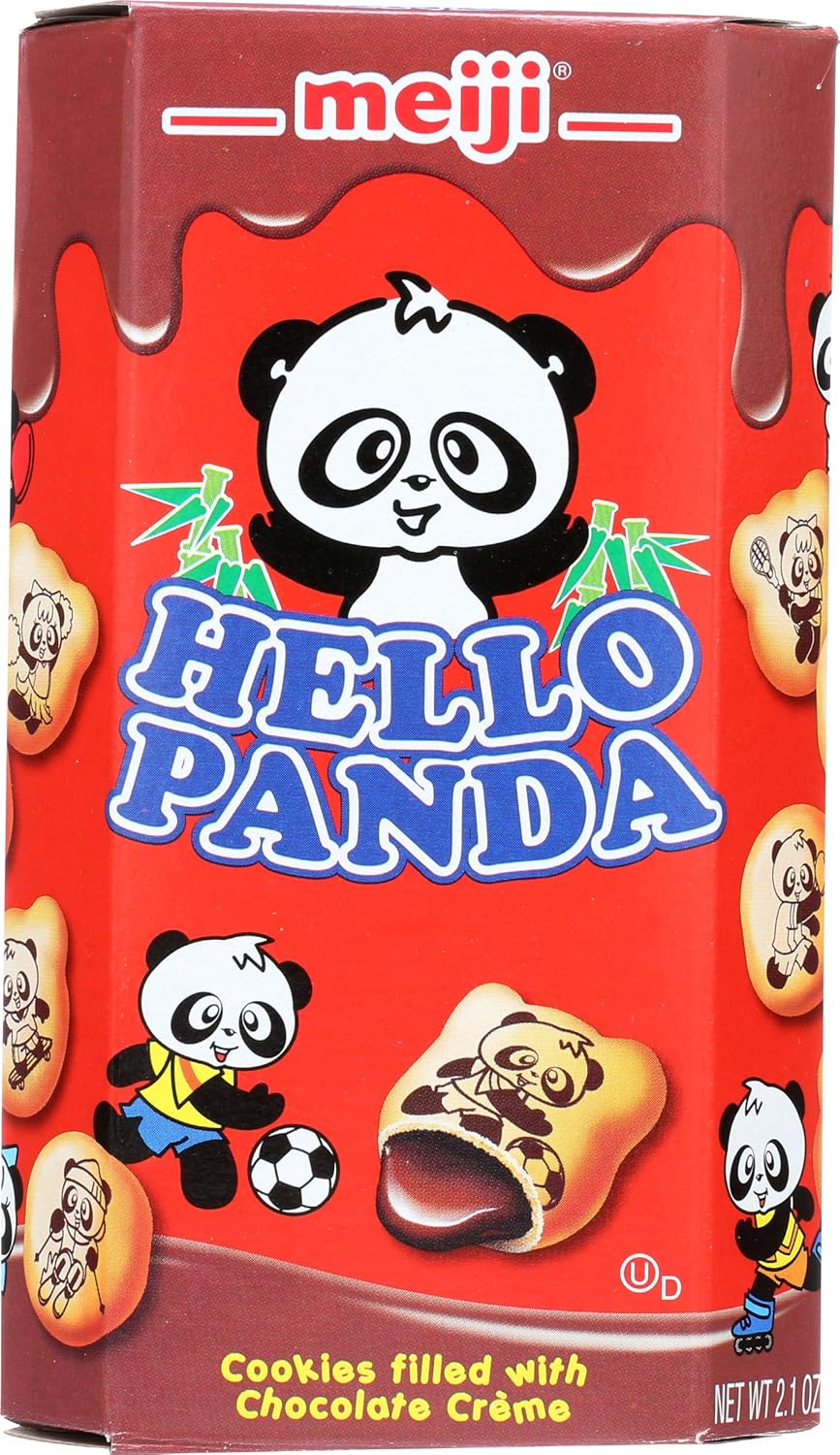 Meiji Hello Panda Biscuit with Chocolate Cream, 2.1 oz