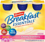 Carnation Breakfast Essentials Ready to Drink, Strawberry, 8 Fluid Ounce (Pack of 24)