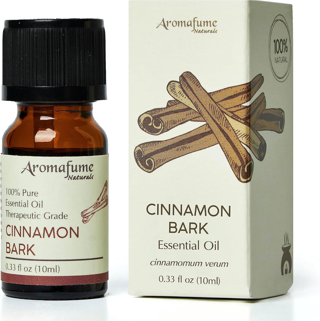 AROMAFUME Cinnamon Bark Essential Oil - 100% Natural, Therapeutic Grade Essential Oils - Comforting Aromatherapy Oil for Home Diffusers - Gifts for Her - 10ml