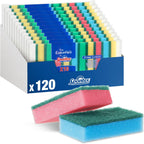 Spontex Essentials Sponge Scourers - 12 Packs of 10 (Total 120 Sponger Scourers)