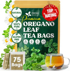 FreshDrinkUS, Oregano Leaf Tea | 75 Tea Bags – Pure Herbal Infusion from Origanum vulgare - Naturally Bold & Aromatic Flavor - Premium Quality, Sustainably Sourced. Vegan