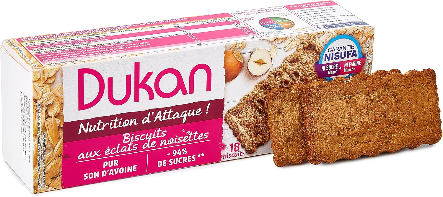 Dukan Diet Oat Bran Cookies, Hazelnut, 7.9 Ounce