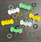 Key Turner Aid for Arthritis, Parkinson's & Limited Mobility - Easy Grip Keys Turn Assist with Easy Open Key Rings, Lightweight Ergonomic Design for Weak Hands, Flat Keys (3 Pack)