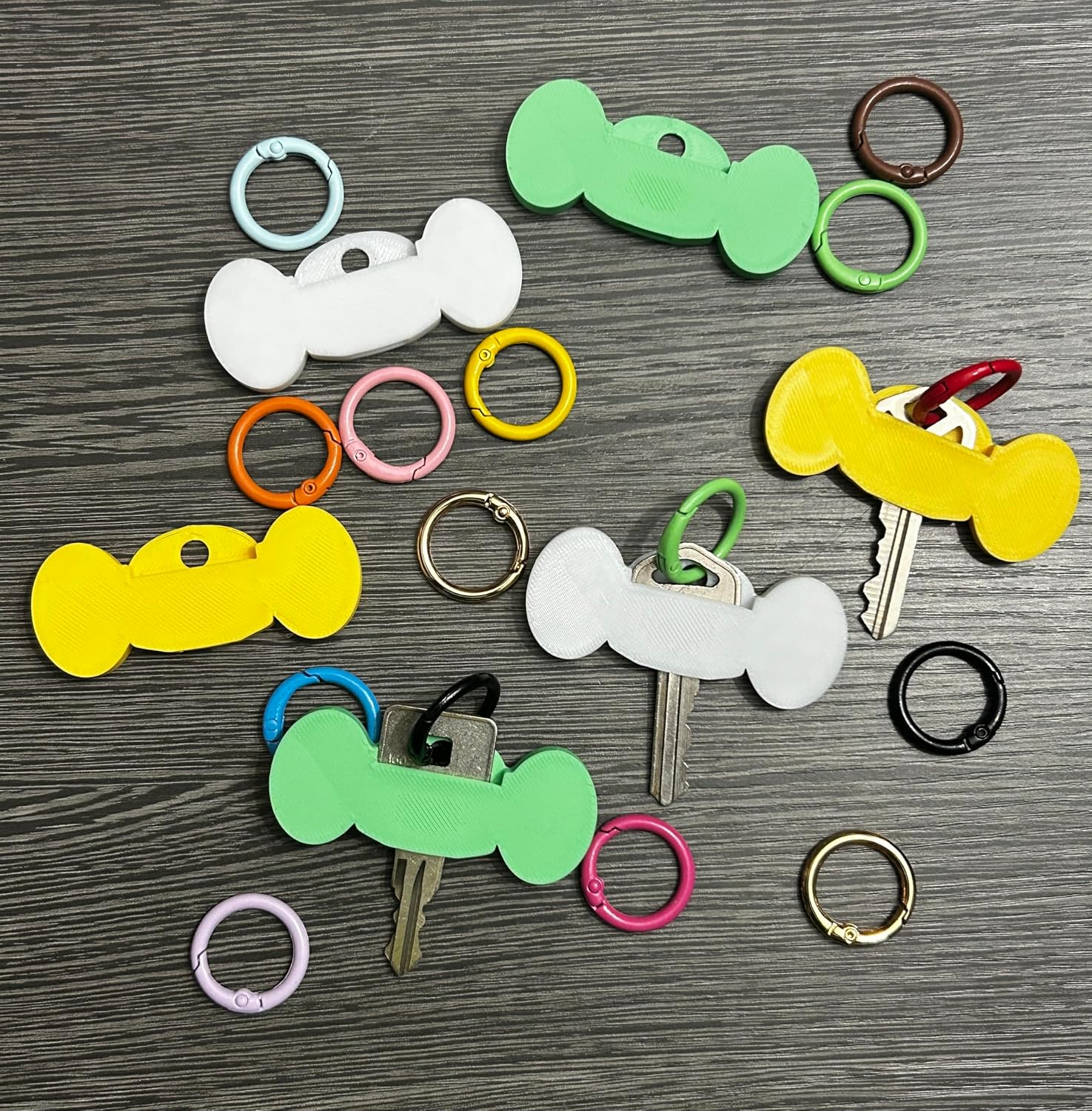 Key Turner Aid for Arthritis, Parkinson's & Limited Mobility - Easy Grip Keys Turn Assist with Easy Open Key Rings, Lightweight Ergonomic Design for Weak Hands, Flat Keys (3 Pack)