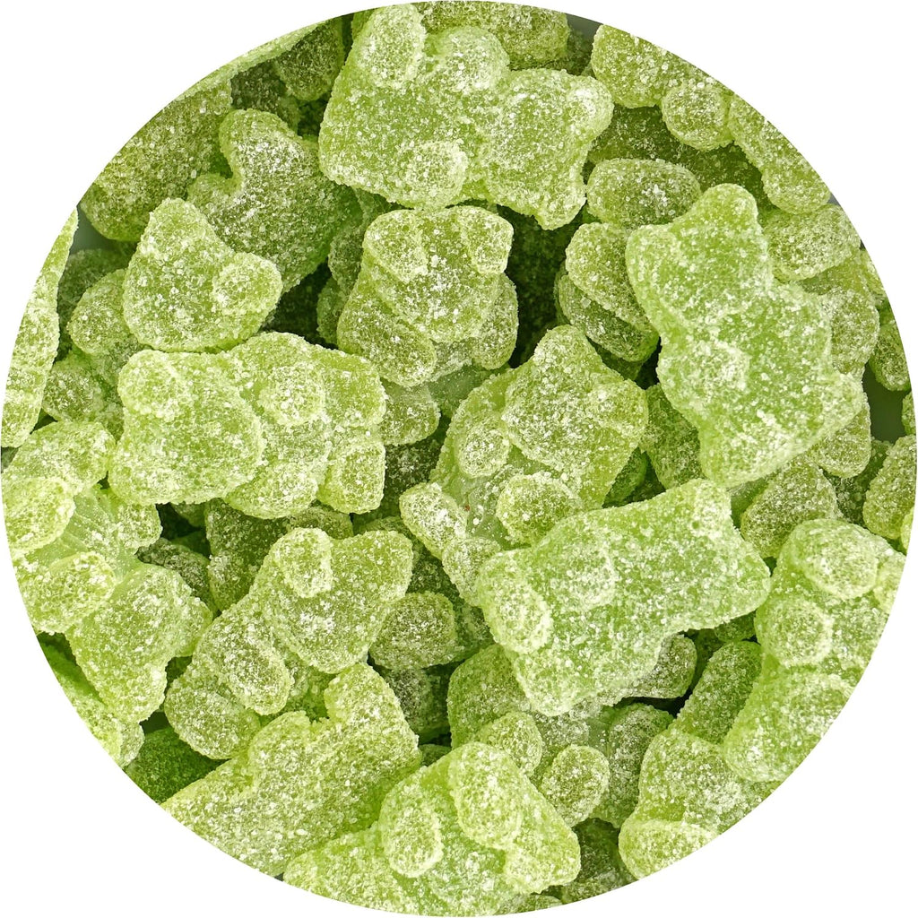 The Hampton Candy Company Mojito Sour Gummy Bears (Non-Alcoholic), Green Candy, 1 Pound Bulk Bag, Green Gummy Bears