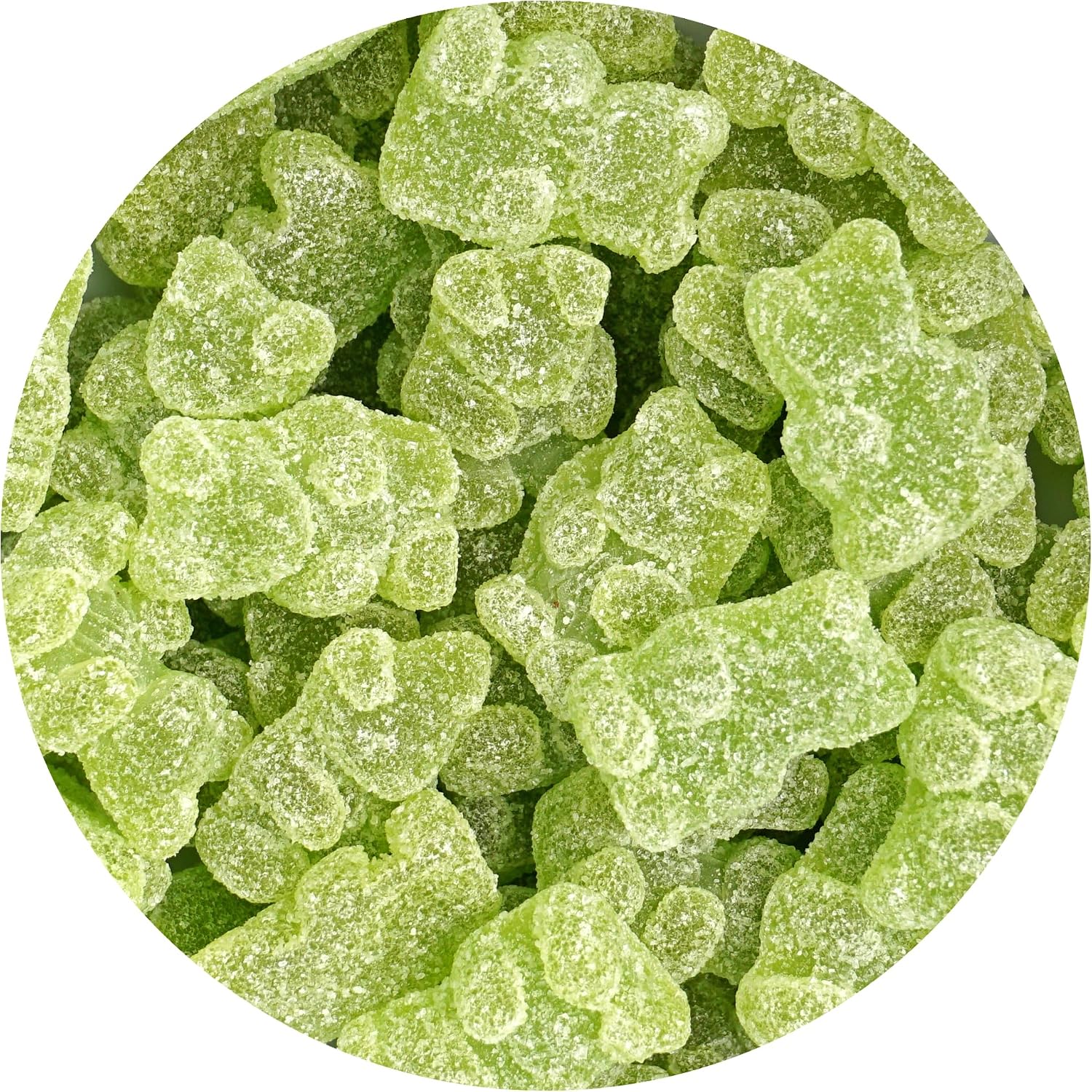 The Hampton Candy Company Mojito Sour Gummy Bears (Non-Alcoholic), Green Candy, 1 Pound Bulk Bag, Green Gummy Bears