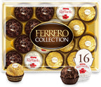 Ferrero Collection Gourmet Gift Box, 16 Assorted Chocolates with Dark Chocolate, Coconut, and Milk Chocolate, 6.1 oz