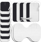 DOMAS TENS Unit Electrode Pads (XL) - 4x6 Inch for Back Pain Relief- Compatible with TENS 7000 and Other 2mm Pin Units - Reusable & Latex-Free