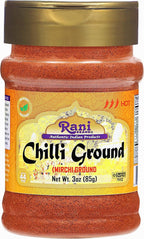 Rani Chilli Powder (Mirchi) Ground Indian Spice 3oz (85g) PET Jar ~ All Natural | Salt-Free | Vegan | No Colors | Gluten Friendly | NON-GMO | Kosher | Indian Origin