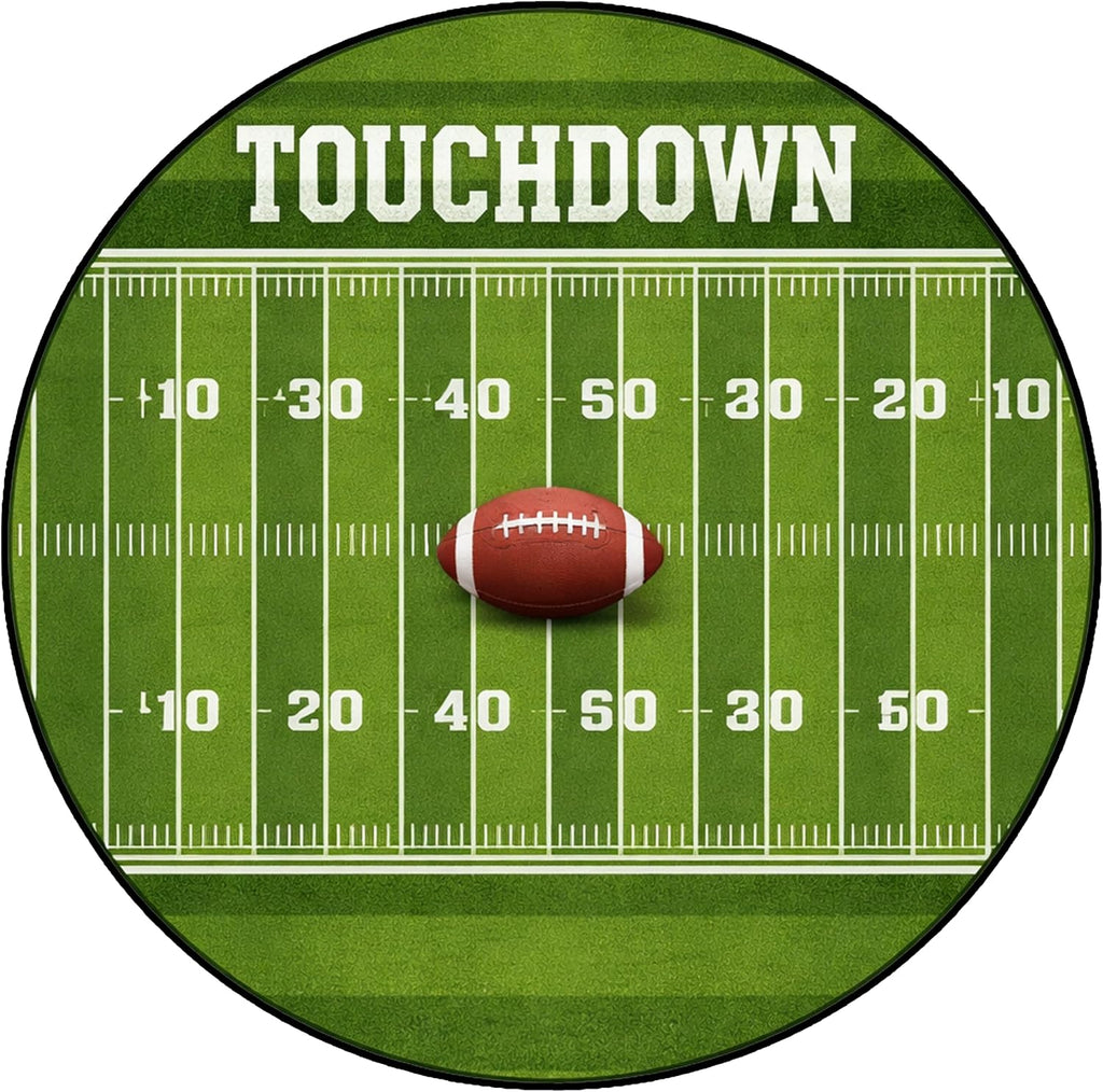 7.5x Inch Edible Cake Toppers – Football Touchdown Themed Birthday Party Collection of Edible Cake Decorations