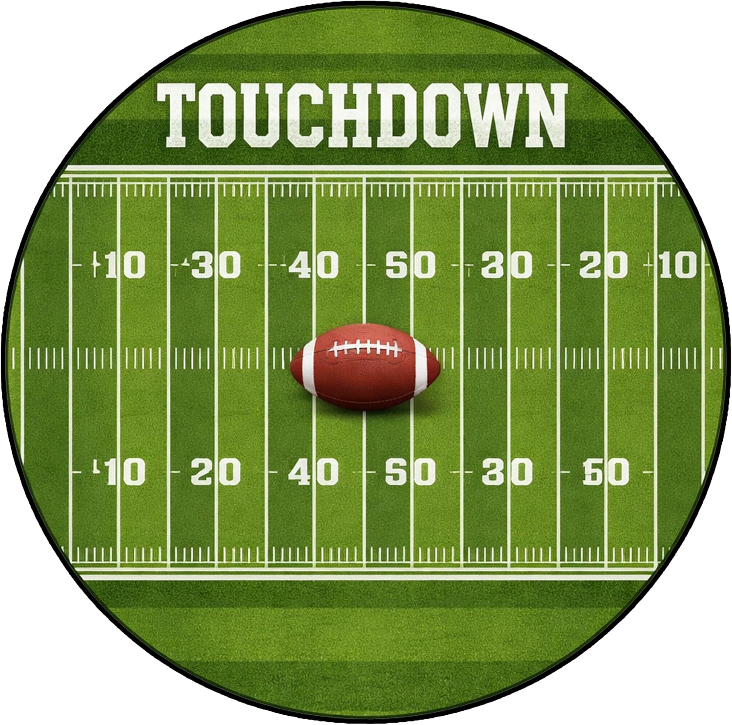 7.5x Inch Edible Cake Toppers – Football Touchdown Themed Birthday Party Collection of Edible Cake Decorations