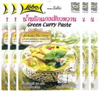Lobo Thai Green Curry Paste - No MSG, No Preservatives, No Artificial Colors (Pack of 5)