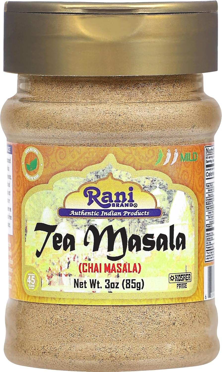 Rani Tea (Chai) Masala Indian Spice Blend 3oz (85g) PET Jar ~ All Natural | Vegan | Gluten Friendly | Salt & Sugar Free | NON-GMO | No Colors | Indian Origin