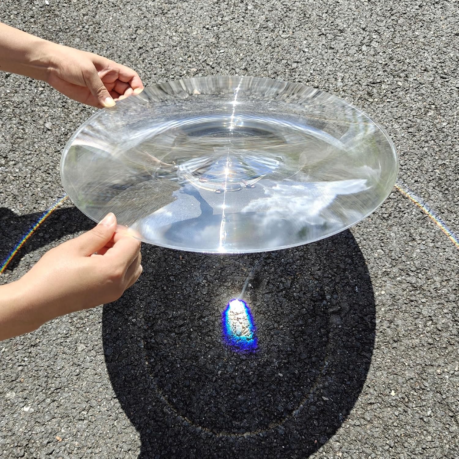 2-Pack Large Fresnel Lenses Φ300mm(11.81"), Focal Length 600mm, Acrylic Magnifier for Solar Heating, Solar Cooking, Visual Education. (Focal Length 600mm)