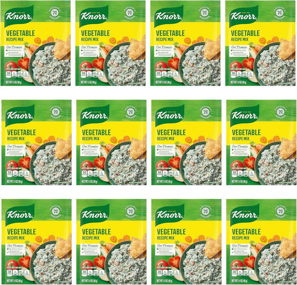 Knorr Recipe and Soup Mix 12 Count Vegetable For Soups, Sauces and Simple Meals No Artificial Flavors 1.4 oz