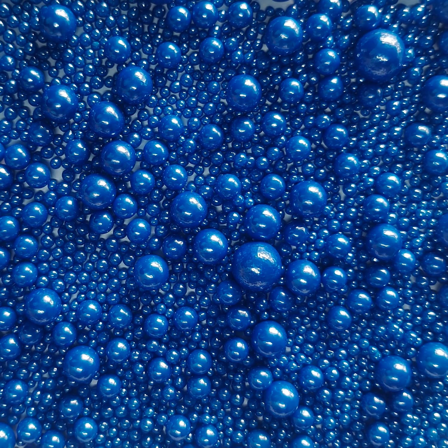 Sentovac Edible Royal Blue Pearl Sugar Sprinkles 4.23oz/ 120g Edible Candy Pearls for Decorating | Edible Cake Cupcake Sprinkles for Christmas | Cake Topper Decorations