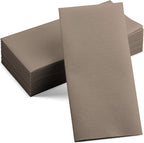 50-Pack Disposable Linen-Feel Beige Napkins, 12" x 17" Cloth-Like Paper Dinner Napkins For Wedding, Bathroom, Party Or Event