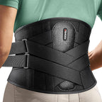 Dual X-Lower Back Brace for Men & Women for Lower Back Pain Relief, 8X Powerful Bionic Support System & Removable 3D Lumbar Pad, Adjustable & Breathable Lumbar Support Belt for Herniated Disc, Sciatica, Heavy Lifting, Work