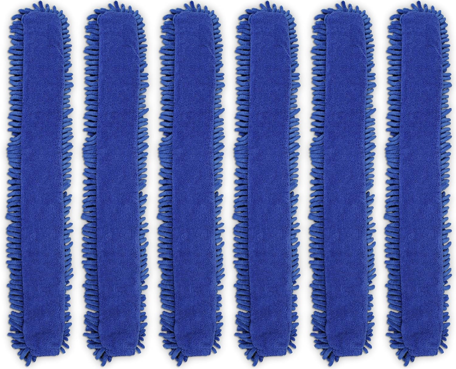 CleanAide Dual-Sided Chenille and Terry Microfiber Duster Covers, Fits Flex Dusters, Machine Washable, Chemical-Free Cleaning, Traps Dirt & Dust, Safe for Electronics, Home, and Vehicles, 6-Pack