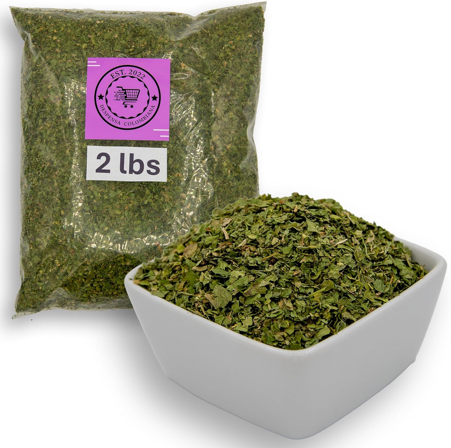2 Lbs Dried Cilantro Flakes - Despensa Colombiana Coriander Leaves, Cilantro Leaves Bulk 32 oz - Ideal for cooking new dishes, soups, chicken and more!