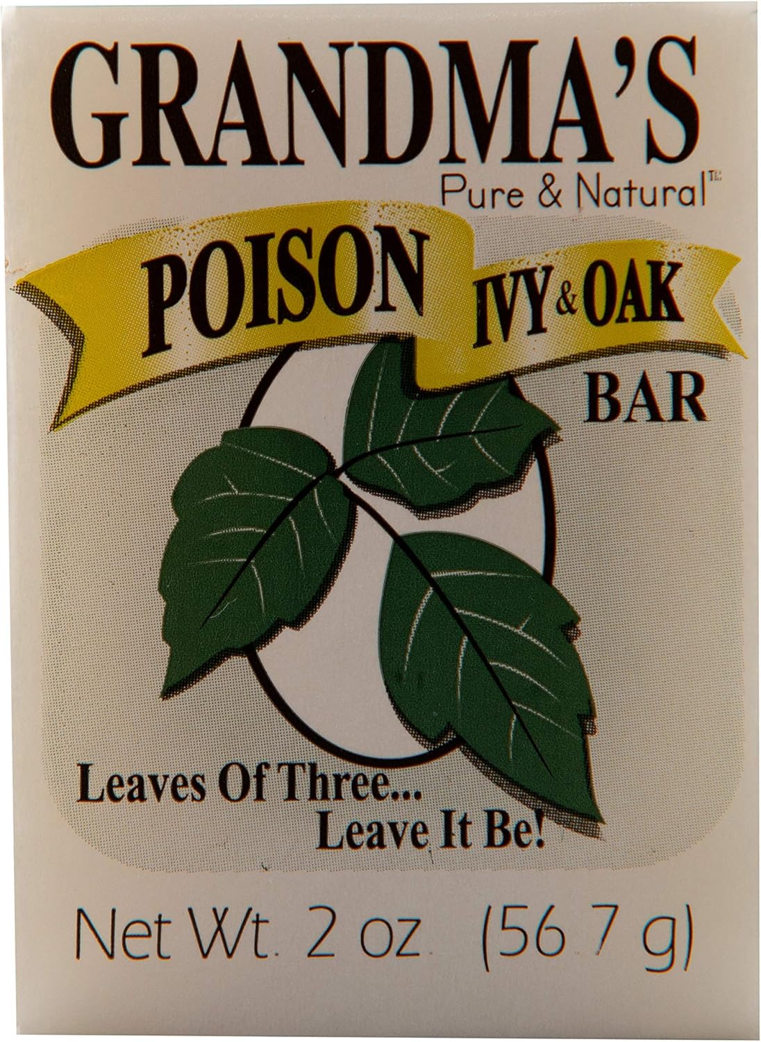 Grandma's Poison Ivy Soap Bar - 2.0 oz Itch Relief Wash with Jewelweed & Colloidal Oatmeal - 67012