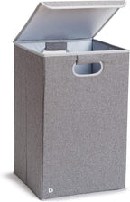 Munchkin Laundry Hamper for Baby and Kids, Collapsible Nursery Organizer with Lid, Grey