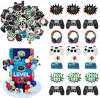 60 PCS Edible Video Game Cupcake Toppers GamePad Cake Decorations Edible Game On Controllers Cupcake Picks for Game Theme Baby Shower Boys Girls Birthday Anniversary Party Food Decorations Supplies