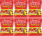 Haribo Happy Cola Gummy Candy Pack of 6 (5oz Bags) American Dulces Candy Pack for Halloween, Easter & More in a King of Sweets Bulk Bag