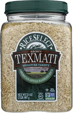 RiceSelect Texmati Brown Rice, Whole-Grain Basmati Rice, Premium Gluten-Free Rice, Non-GMO, Star-K Kosher, 32-Ounce Jar