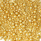 Gold Pearl Heart Sprinkles for Cake Decorating, 150g/5.29oz Mix Size Sugar, Heart Cake Decoration, Golden Sprinkles, Love Sprinkles, Cupcakes, Baking, Wedding Party Supplies