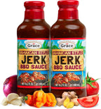 Grace Jamaican Style Jerk BBQ 16oz - 2 Pack Jamaican Jerk Seasoning, Marinade & Dipping Sauce - Best Hot Barbecue Sauce -