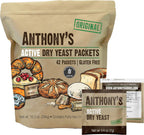 Anthony's Active Dry Yeast Packets, Contains 42 Individual Packets, Gluten Free