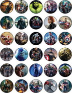 30 x Edible Cupcake Toppers - Heroic Warriors Party Collection of Edible Cake Decorations