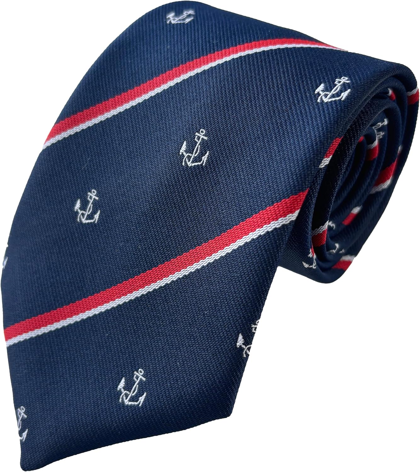 British Royal Navy Anchor & Stripe Regimental Neck Tie