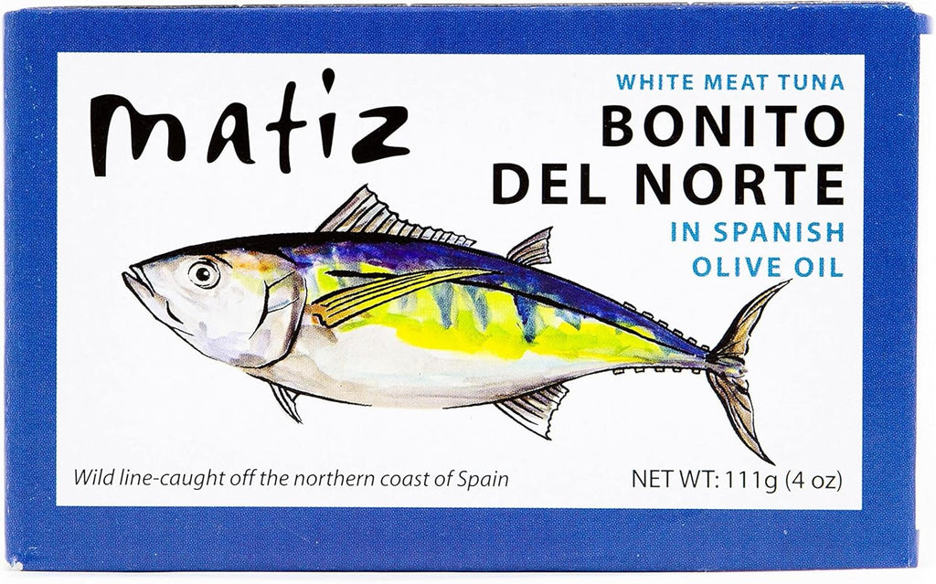 Matiz Bonito Del Norte, 4 Ounce, White Meat Tuna in Olive Oil (5 Tins)