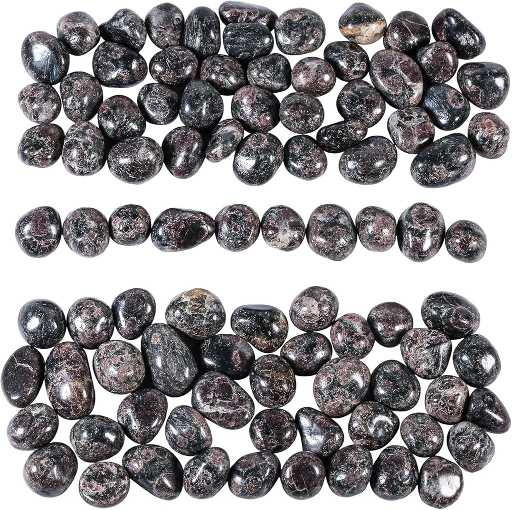 Nupuyai 1lb(About 460g) Polished Tumbled Stones Irregular Crystals for Healling/Energy/Wicca Smooth Cherry Blossom Pomegranate Stones for Home/Gardden Decor 0.39"-1.18"