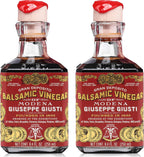 Giusti Italian Balsamic Vinegar of Modena IGP - 3 Gold Medals, Rich & Thick Gran Deposito Aceto Balsamico di Modena for Salads, Cheese & Finishing Touches, Made in Italy – 8.45 fl oz/250 ml -Pack of 2