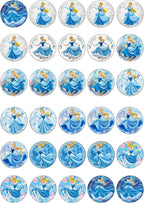 30 x Edible Cupcake Toppers – Fairytale Princess Themed Collection of Edible Cake Decorations | Uncut Edible on Wafer Sheet