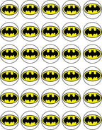 30 x Edible Cupcake Toppers - Bat M Themed Collection of Edible Cake Decorations
