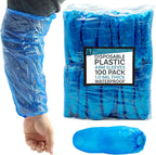 Disposable Arm Sleeve Covers - 18” Waterproof Polyethylene Protective Oversleeves with Elastic Cuff - 1 Mil Thick