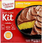 Duncan Hines Easy Cake Kit Golden Fudge Flavored Cake Mix, 8.4 oz.