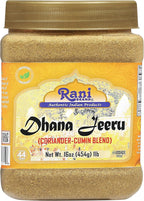 Rani Dhana-Jeeru (Coriander-Cumin Blend 50-50) Powder 16oz (1lb) 454g PET Jar ~ All Natural | Vegan | Gluten Friendly | Non-GMO | Kosher | Indian Origin