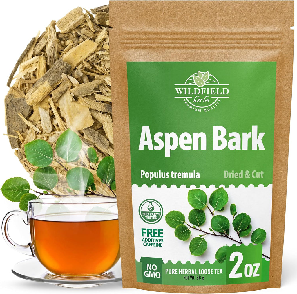 2 oz. Aspen Bark Herbal Tea (Populus tremula) – 56g Dried Aspen Bark Herb Tea Corteza de Álamo Temblón