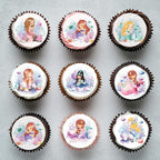 36pcs Edible Mermaid Cupcake Toppers Wafer Paper Under the Sea Cake Topper Decorations Mermaid Princess Cupcake Picks for Ocean Theme Birthday Baby Shower Supplies