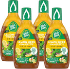 Wish-Bone Extra Virgin Olive Oil Blend Lemon Herb Dressing, 15 FL oz (Pack of 4)