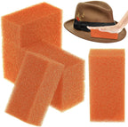 6 Pieces Felt Hat Cleaning Sponges Felt Hat Cleaner Western Hat Brush Cleaner Orange Sponges for Cleaning Household Sponges for Cowboy Cowgirl Hats Care