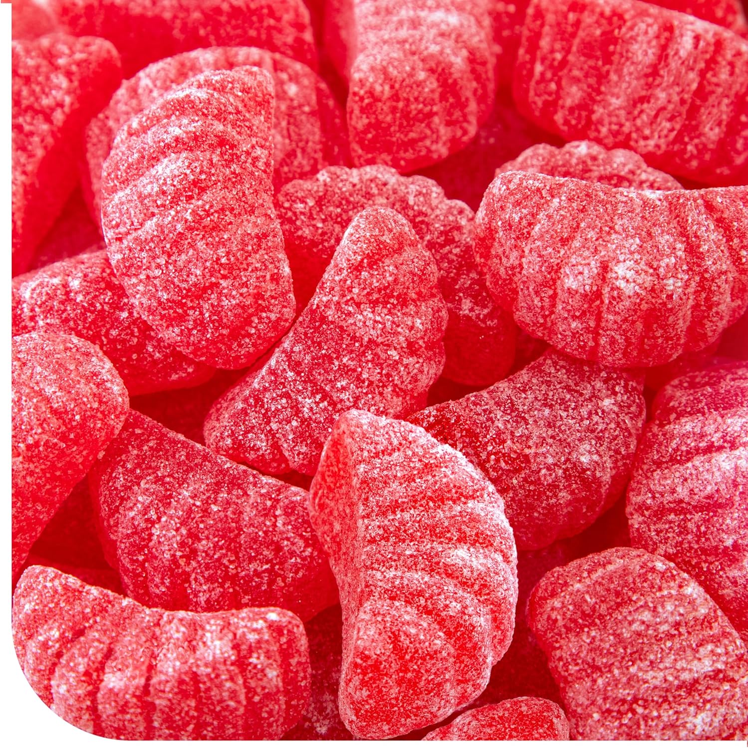 Cherry Slices Candy - 1 Pound Pack - Chewy Candy for Office Bowls & Holiday Buffets - Gelatin Free Jelly Candies for Snacking & Gifts - Nostalgic Cherry Treat